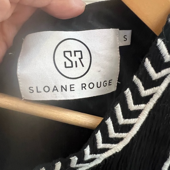 Sloan Rouge Black and White cotton sleeveless top - Picture 4 of 5